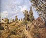 Camille Pissarro Walking in the countryside on the road loggers oil painting on canvas